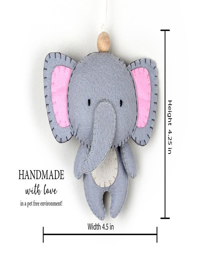 AGD Handmade Elephant Toy Hanging, Jungle Safari Kids Room Decoration Items, Return Gifts for Kids, Car Charm Accessory, Door Handle Hanging Decor (Pack of 1) - Image 5