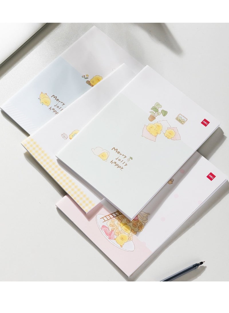 Deli 4-Piece A5 Size Sewed Notebook Assorted Designs  - Image 2