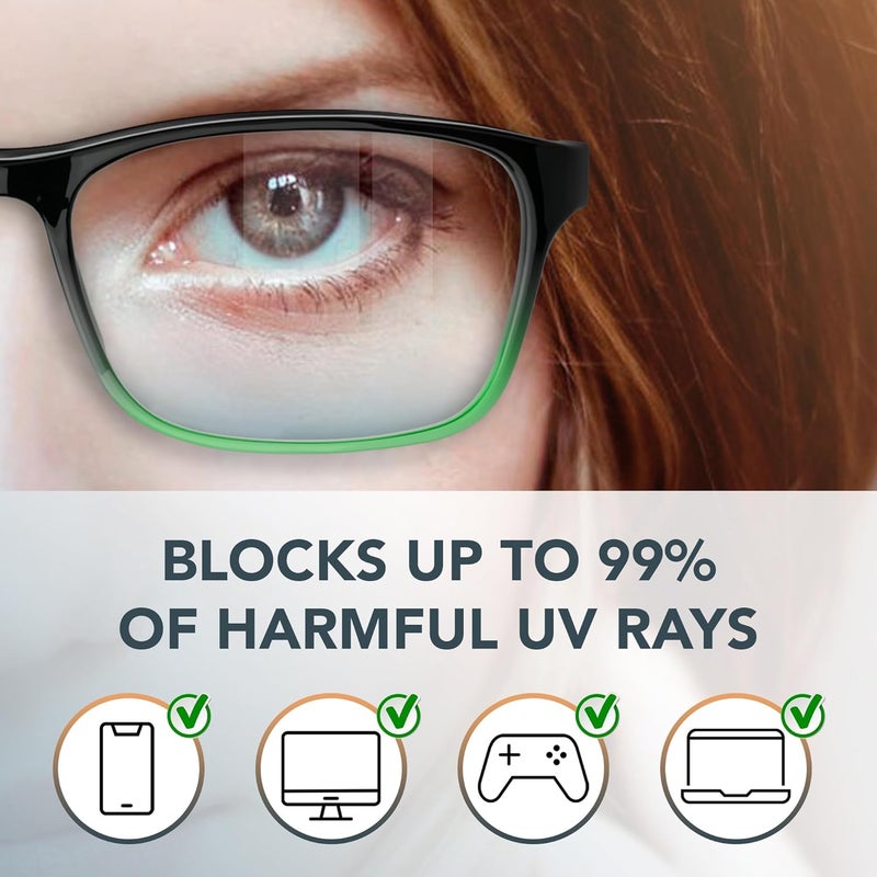 Benicci Stylish Blue Light Blocking Glasses for Women & Men – Helps Ease Digital Eye Strain & Headache from Computers, Phones w/Case - Image 2
