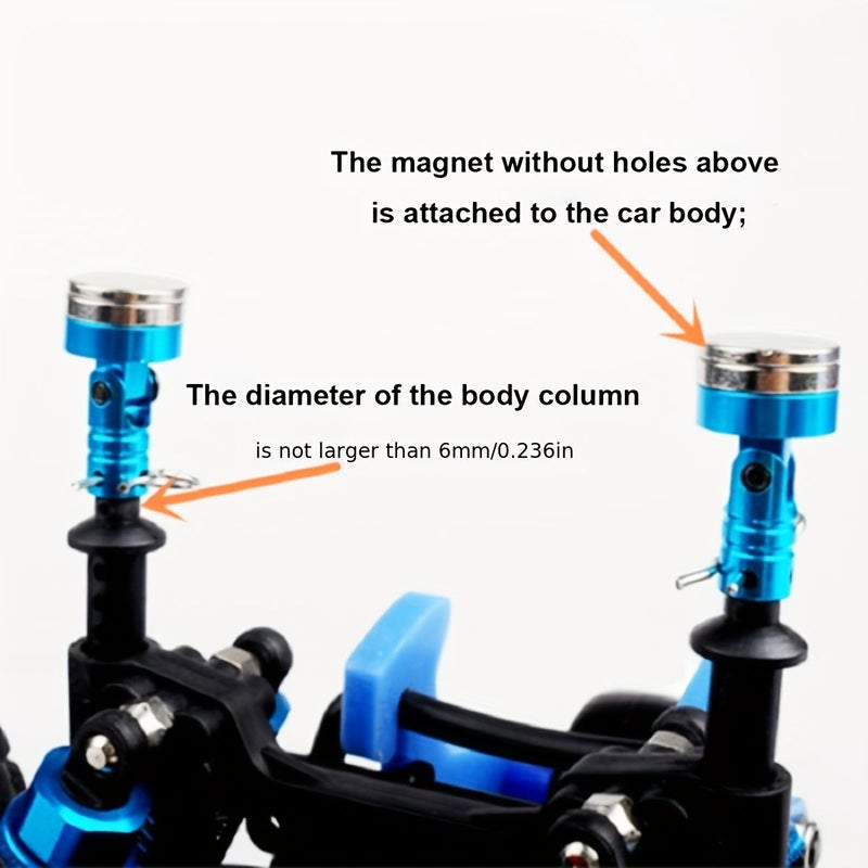 HSP Infinity Model Accessories 02010 Metal Magnetic Invisible Chassis Posts Yellow Strong Magnet No Drilling Required RC Model Car Modification and Assembly Parts - Image 3
