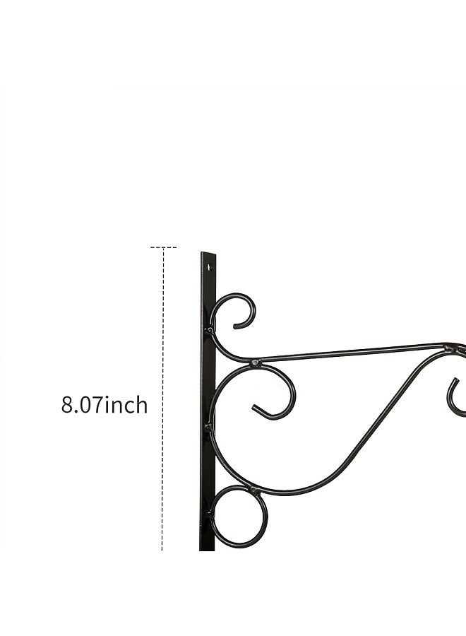 Generic Plant Hanging Hooks Decorative Iron Wall Hooks Plant Hanging Hangers for Outdoor Indoor Planter Bird Feeder Lanterns Wind Chimes with Screws  - Image 4