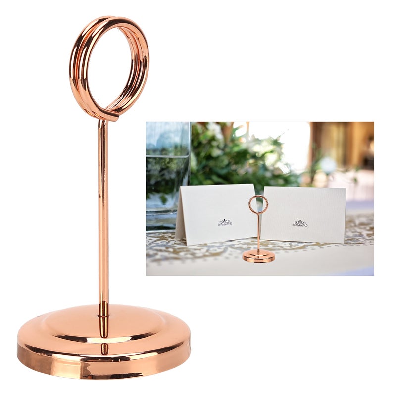Table Number Holder Stainless Steel Durable Fade Resistant Lightweight Picture Clip for Hotel Restaurant15.5cm Rose Gold - Image 3