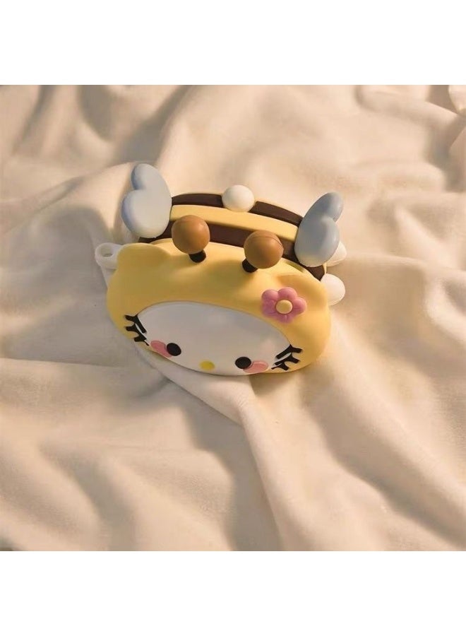 هالو كيتي مرحبا كيتي النحل تحت عنوان إيربودس 4 حالة رائعتين بشكل لا يصدق النحل على غرار تصميم موثوق واقية ومثالية تماما للاستخدام اليومي مع إيربودس 4 - Image 2