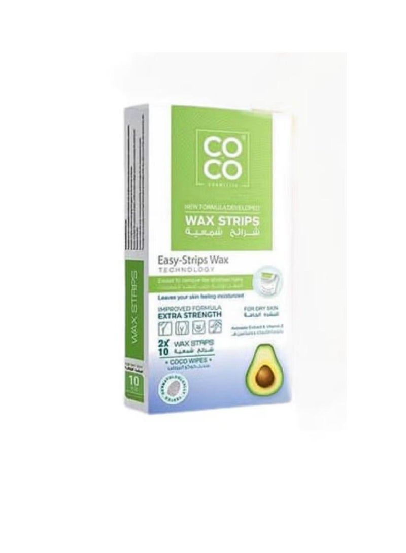 Coco Avocado wax strips for dry skin + Rose & Vitamin C wax strips (2-piece set) - Image 2