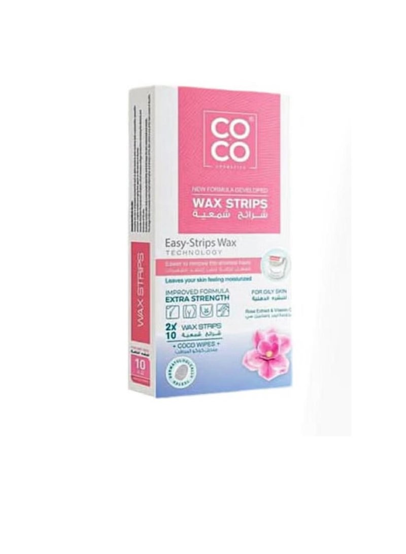 Coco Avocado wax strips for dry skin + Rose & Vitamin C wax strips (2-piece set) - Image 3