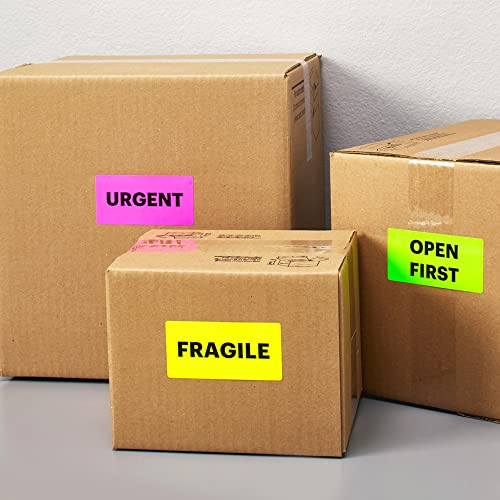 Avery Multipurpose Labels, Removable, Assorted Neon, 2 x 4 Inches, Pack of 120 (6481) - Image 2