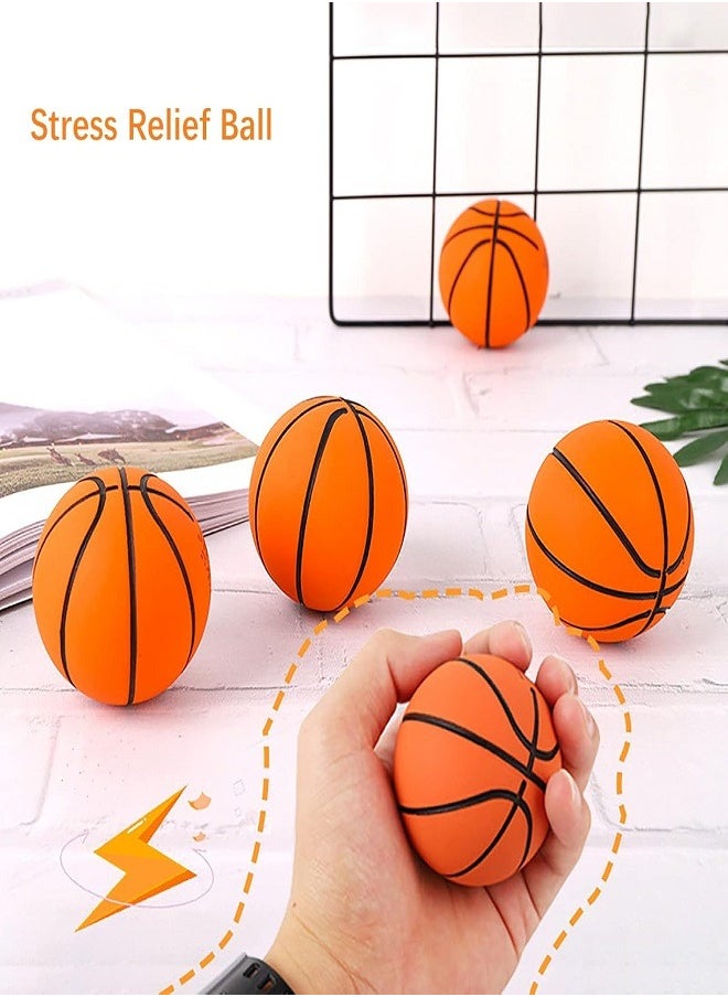 Bounce Pack of 6 Mini  Basketball, Rubber Bouncy Ball, 6 cm, Squeeze Toy with High Elasticity for Kids & Adults (Multicolor)  - Image 4