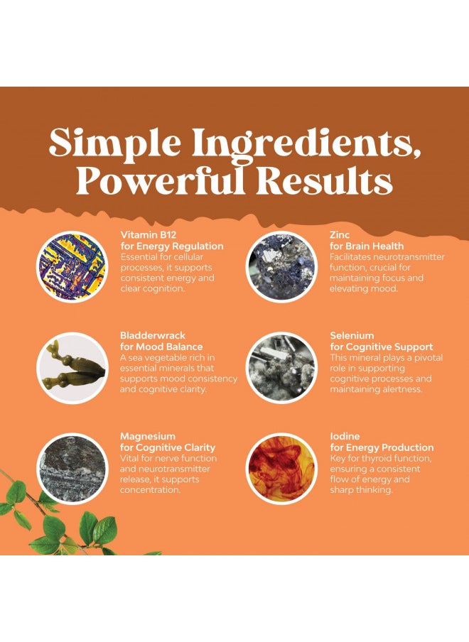 Natures Craft Herbal Thyroid Support Complex - Iodine Thyroid Supplement with L Tyrosine Bladderwrack Kelp Selenium and Ashwagandha - Mood Enhancer Energy Supplement for Thyroid Health - 60 Halal Capsules  - Image 5