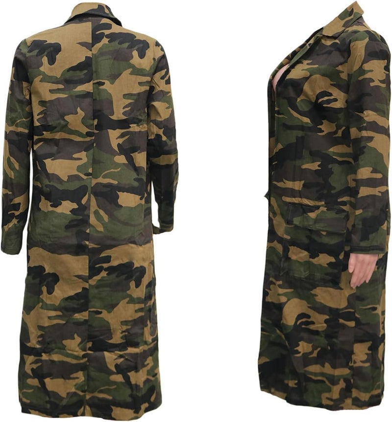 Vakkest Women's Camo Blazer Jacket - Long Sleeve Open Front Cardigan with Pockets - Image 4