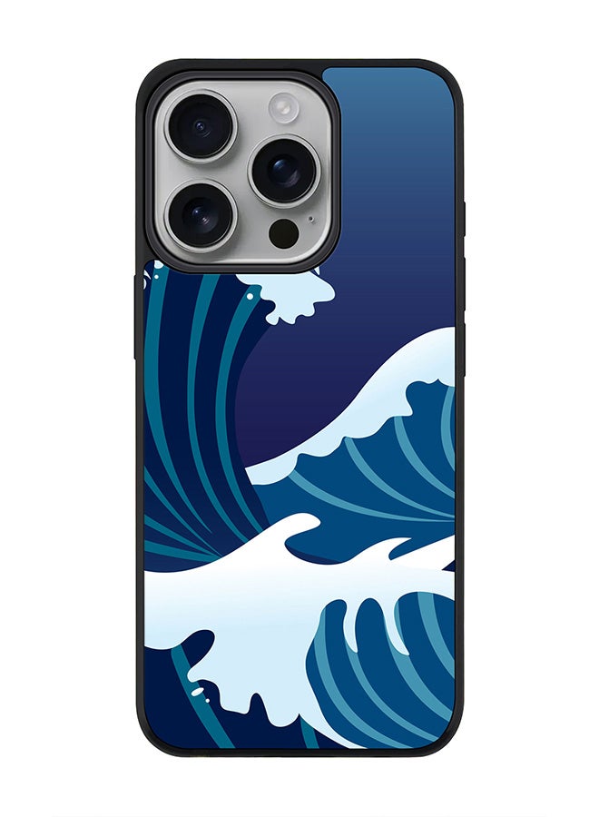 Stylizedd For iPhone 16 Pro Case [Compatible with MagSafe] Slim Magnetic cover Phone Case iPhone 16 Pro -Japanese Sea - Image 1