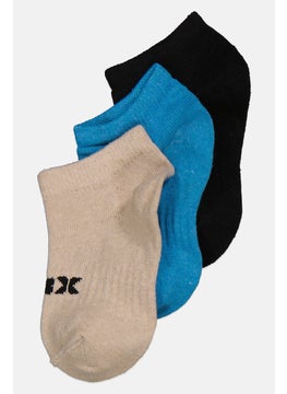 RBX Kids Boy 10 Pairs Brand Logo Ankle Socks, Blue Combo  - Image 2