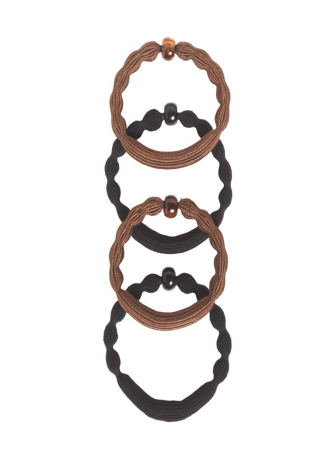 Goody Ouchless Forever Hair Elastics, 10 Ct, Brown & Black, 6MM, Damage-Free, 3X Stronger Ties, Retainable Shape, 16 Strand Inner Core, Styling Accessories for Women & Men, All Hair Types - Image 2