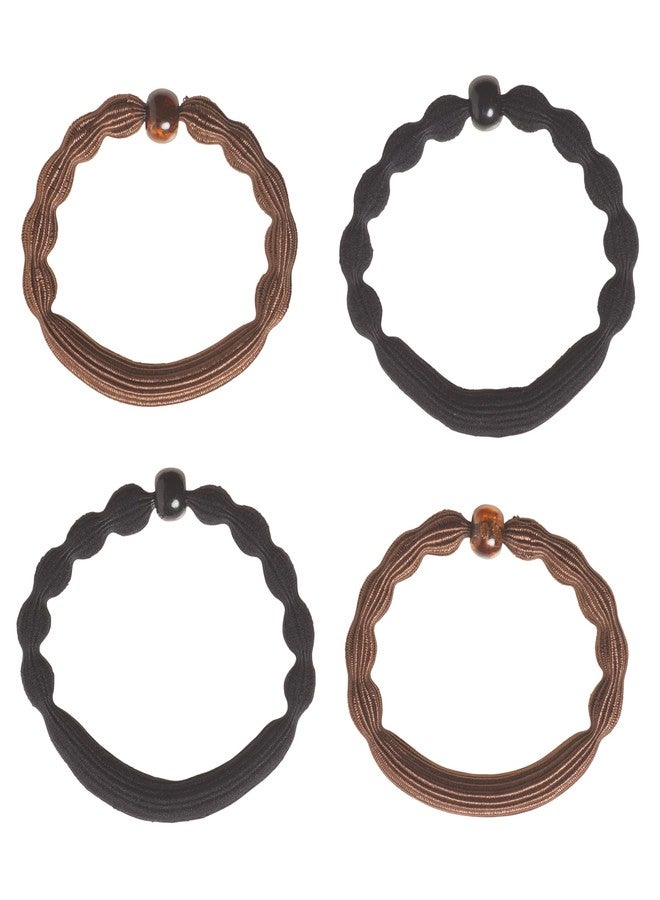 Goody Ouchless Forever Hair Elastics, 10 Ct, Brown & Black, 6MM, Damage-Free, 3X Stronger Ties, Retainable Shape, 16 Strand Inner Core, Styling Accessories for Women & Men, All Hair Types - Image 3