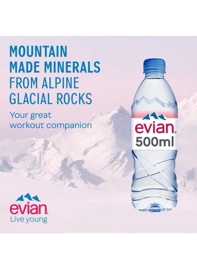 إيفيان مياه إيفيان المعدنية الطبيعية 500 مل × 24 زجاجة بلاستيكية – ترطيب نقي ومنعش - Image 4