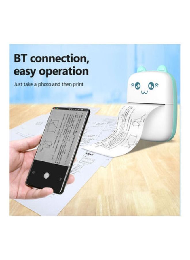 ACLIX Mini Portable Thermal Printer Blue/White - Image 2