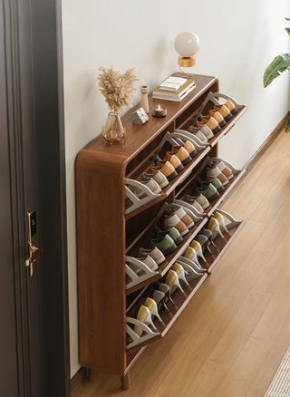 3-Layer Home Entrance Simple Ultra-Thin Flip Shoe Cabinet, Can Hold About 12 Pairs of Daily Shoes 80*17*118.5CM - pzsku/ZE7476E2C556F29D16F3DZ/45/_/1737703788/4d097cb5-168b-4d2f-9256-275ccaf6e39d
