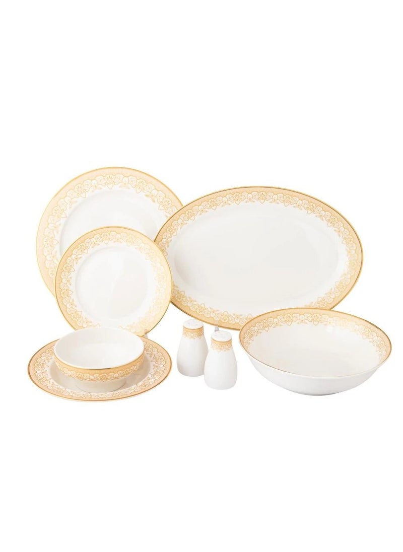 Dania Porcelain dining set, 28 pieces, golden pattern  - Image 2