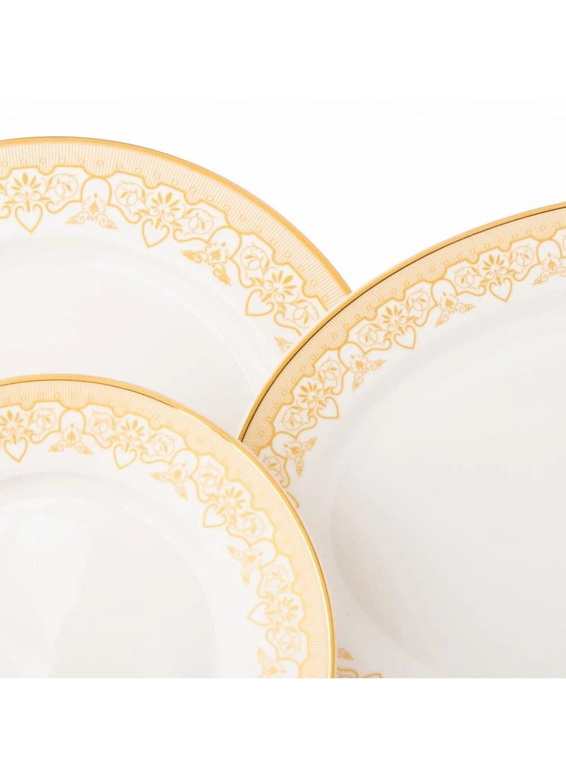 Dania Porcelain dining set, 28 pieces, golden pattern  - Image 4