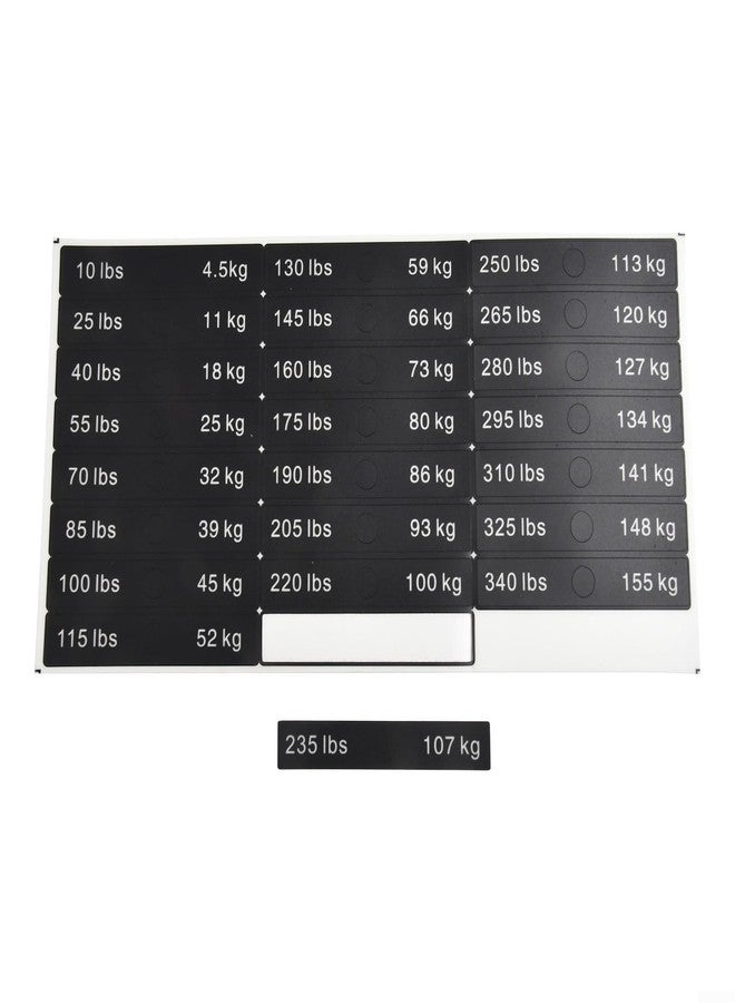 HOgardenME Fitness Equipment Weight Stickers Gym Weight Stack Label PP Weight Stickers(10LB-340LB) - Image 1