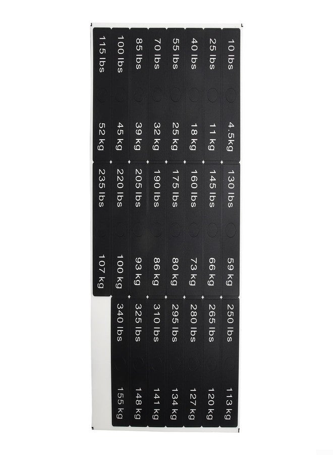 HOgardenME Fitness Equipment Weight Stickers Gym Weight Stack Label PP Weight Stickers(10LB-340LB) - Image 2