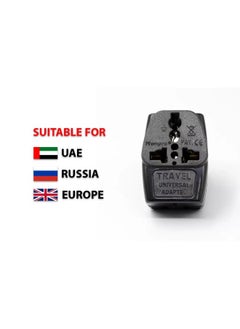 WONPRO Wonpro Universal Travel Adapter, 3 ports, Round Pin, Rated 10A 250V Compact Size Travel Adapter with Universal Receptacle - Can Accept Different Plug Worldwide) , Suitable for UAE, SOUTH AMERICA, EU, RUSSIA(Inlay way) 