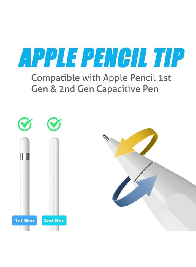 Ailun 3 Pack Apple Pencil Tips Replacement,Compatible with Apple Pencil 1st and 2nd Gen,Penlike Metal Nib Wear-Resistant Pen Needle Stylus Tip,Precise Control White - Image 2