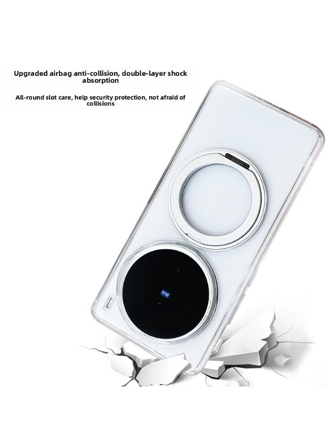 Compatible with vivo X200 Pro mini phone case all-inclusive rotating fulcrum case protective case transparent all-inclusive with bracket - Image 5