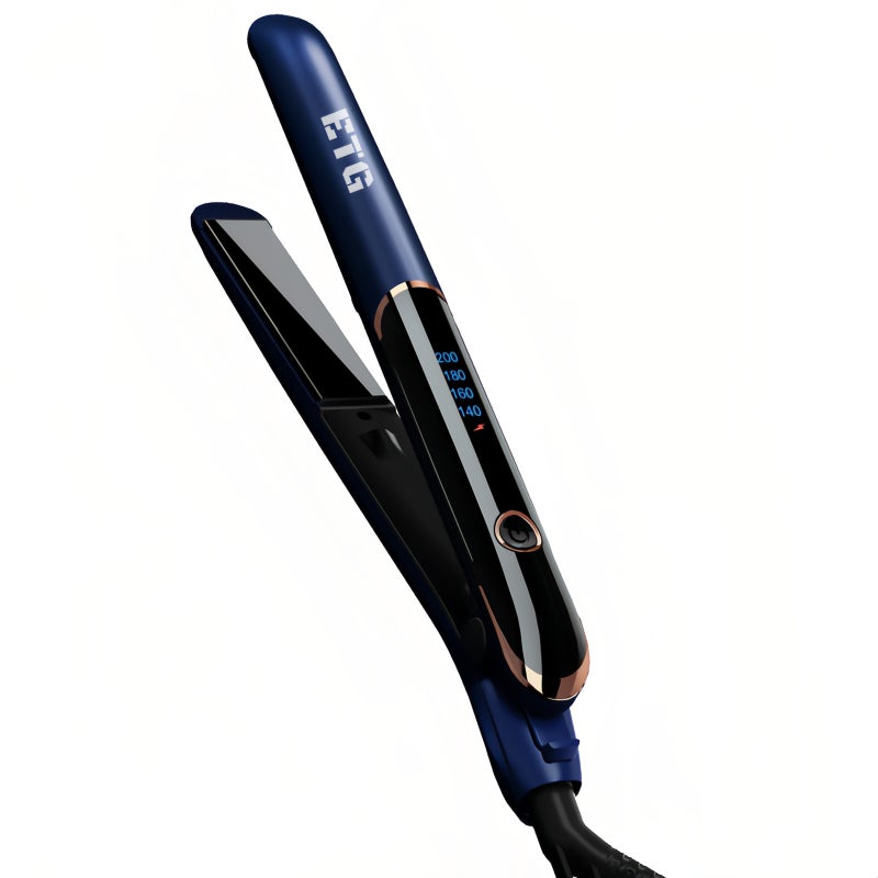 ETG Ceramic Hair Straightener, 2 in 1 Hair Straighteners and Curlers with Ceramic Coating for Smooth Glide, 15 Second Heat up, Up to 200°c, Lasting Results for Curl/Wave/Straighten Hair 40W - Image 1