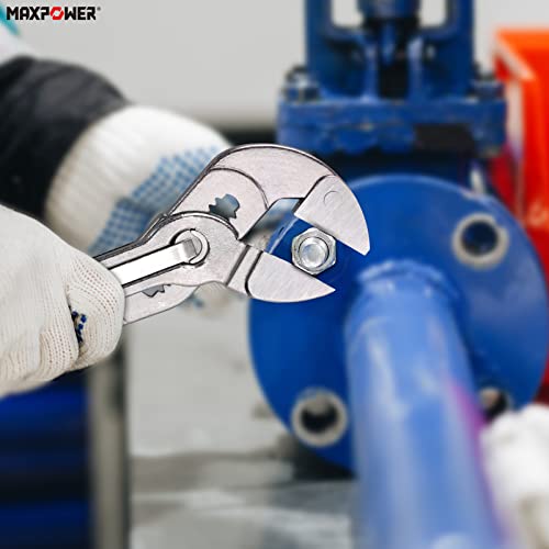 MAXPOWER 10-Inch Pliers Wrench, Quick Adjustment Button, Maximum Jaw Opening 32mm - Image 5