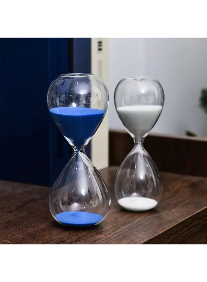 رمل زجاجي أسود لمدة 5 دقائق، ساعة مكتبية زجاجية زخرفية، ديكور للمنزل والمكتب، لا يحتاج إلى كهرباء، أداة لإدارة الوقت - Image 1