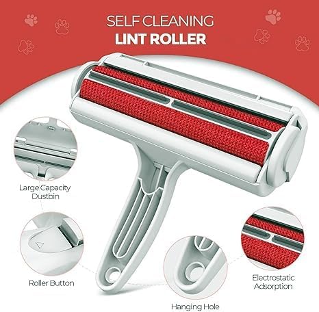 Hidak Dog Hair Remover Pet Hair Remover Roller Dog & Cat Fur Remover with Self Cleaning Base Efficient Animal Hair Removal Tool Perfect for Furniture Couch Carpet (Multi Color) - Image 5