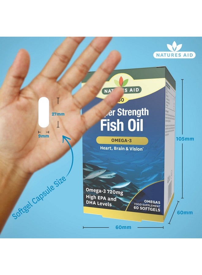 Natures Aid Super Strength Fish Oil Omega-3-60 Tablets - Image 3