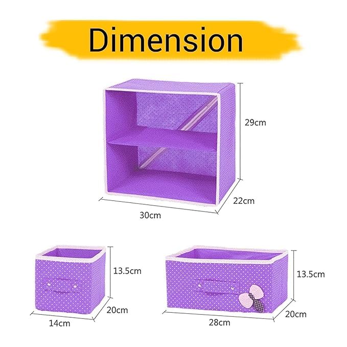 black sparrow Black Sparrow Foldable 2 Layer 3 Drawers Fabric Storage Box Bra Storage Box Underwear Socks Cosmetics Closet Organizer Collapsible Storage Drawers Cloth Cabinet  - Image 3
