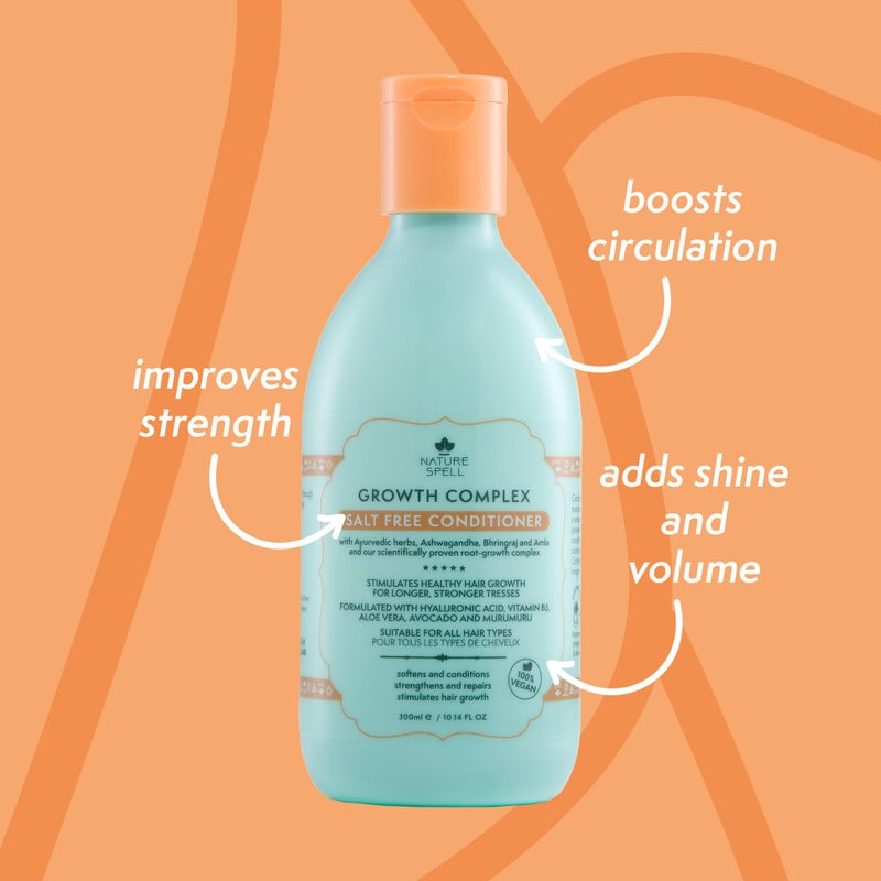 Nature Spell Hair Growth Complex Conditioner, Sulfate & Paraben Free, Nourishing & Strengthening, Infused with Hyaluronic Acid & Vitamin B5, For All Hair Types, Vegan, 10.14 fl oz - Image 2