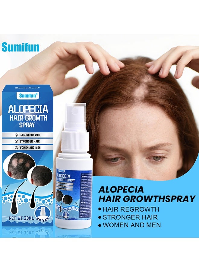 Sumifun Alopecia Hair Growth Spray For Promote Men's Hair Growth, Prevent Hair Loss, Care For Hair, Anti Hair Loss Spray For Thicker Fuller Hair, Scalp Nourishing Butter For Thinning Hair, Intensive Hair Densifying Essence, 30ml - Image 2