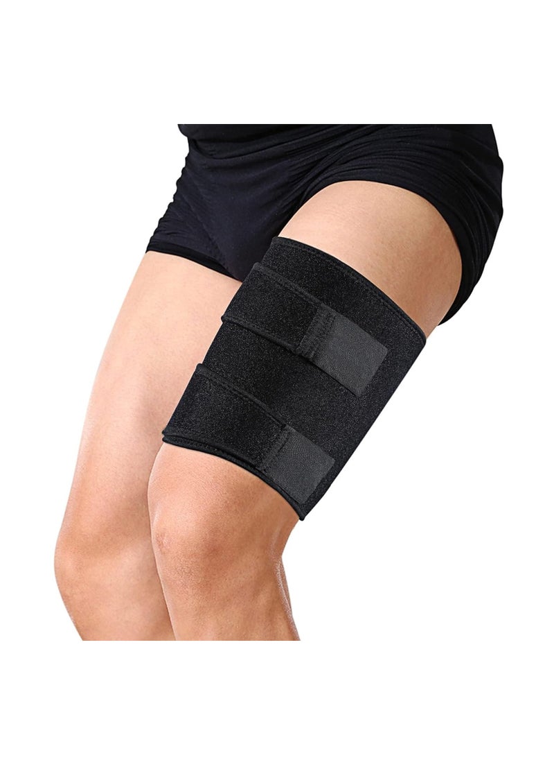 SYOSI Thigh Wraps Support, Thigh Brace, Adjustable Compression Sleeve Wrap Neoprene Support for Hamstring Quad Groin Pain Relief, Breathable Non-Slip Upper Leg Brace Slimmer Women Men Pulled Muscle  - Image 1