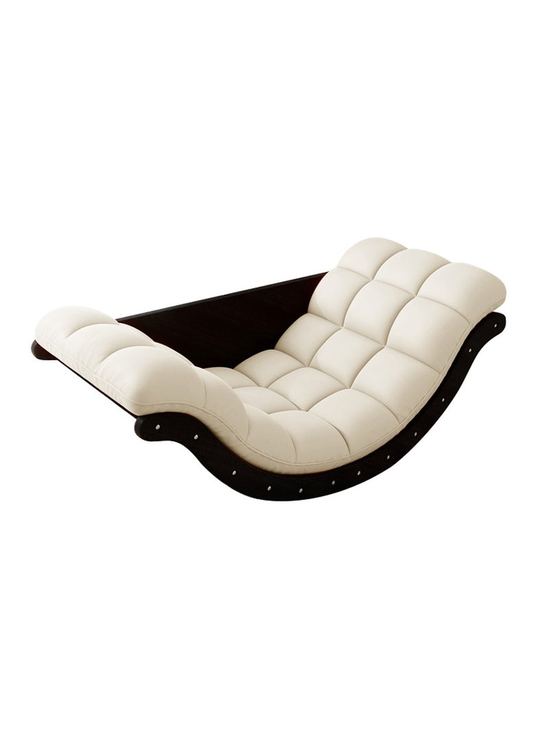 Cool Baby CoolBaby Outdoor Rocking Chair, Moon Shaped Rocking Chair, Indoor Sofa Chair for Bedroom, Living Room, Porch, Garden, Lawn - Beige  - Image 1