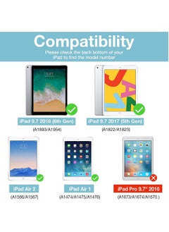 Generic iPad 9.7 Inch Case iPad 6th 5th Generation Cases iPad Air 2, iPad Air Case Slim Soft TPU Cover Stand Smart Case for iPad 9.7 2018 2017 Model iPad Air 2 Air 1  - Image 2
