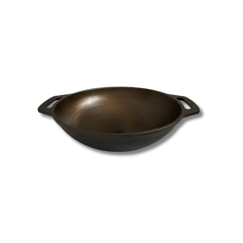 NUTRION Pre Seasoned Cast Iron KadaiTraditional KadaiWok8 Inch InductionGas StoveCompatibleBlack - Image 3