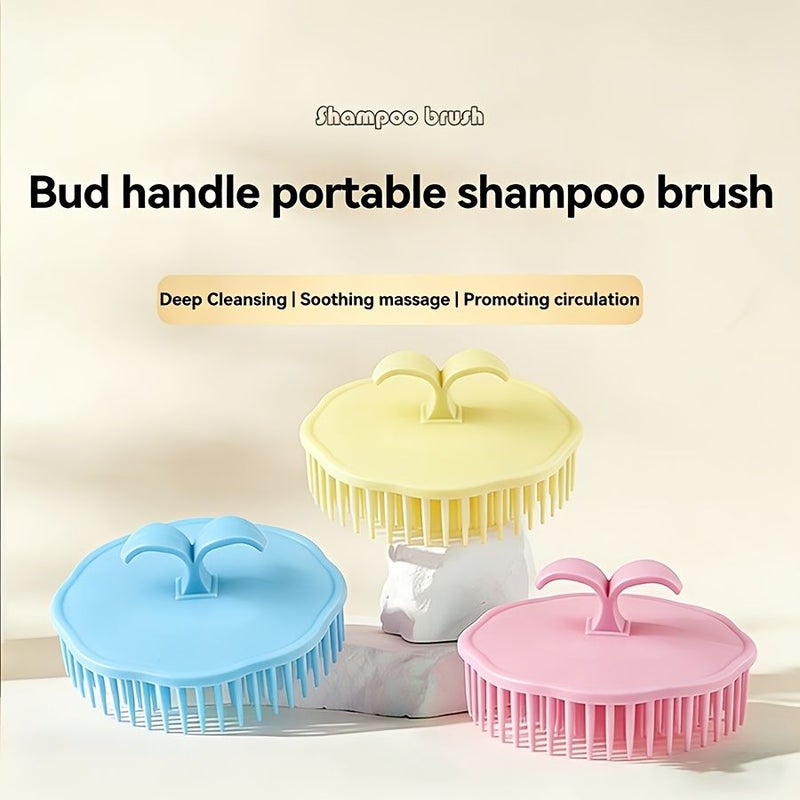 Wide Massage Hair Brush 3.15inch Soft Teeth Blue Tangled Hair Comb Easy Foam Design Simulates Fingertip Pressure - Image 5
