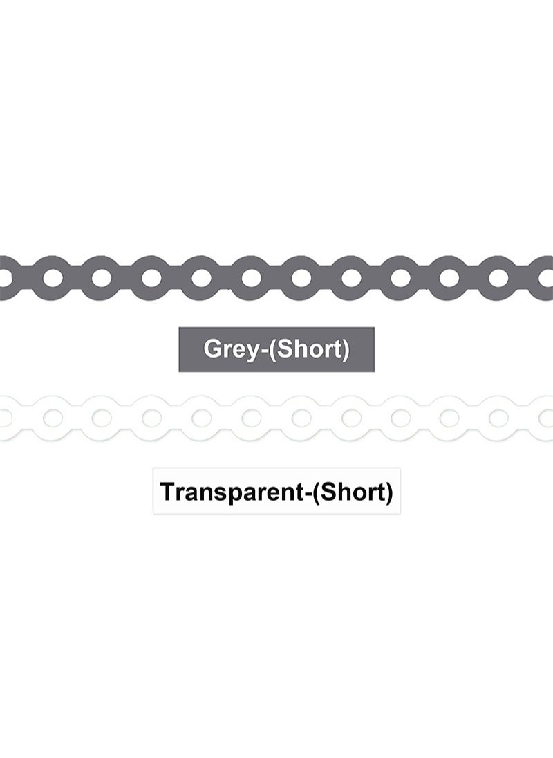 HaLunhi 2.28m/Roll Mid-Length Transparent And Gray Orthodontic Bracket Rubber Chain Power Chain Dental Rubber Chain For Bracket  - Image 3