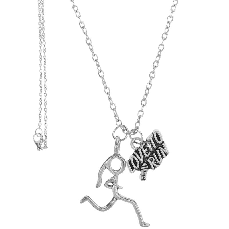 Marathon Theme Necklace for Women Men, Wear Resistant Pendant with Smooth Texture - Image 1