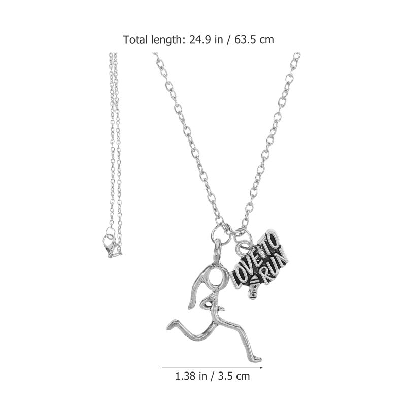 Marathon Theme Necklace for Women Men, Wear Resistant Pendant with Smooth Texture - Image 2
