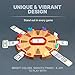 Queensell Wooden Mexican Train Hub Mexican Train Accessories for Classic Domino Game Mexican Train Centerpiece 78x78x05 in - Image 4