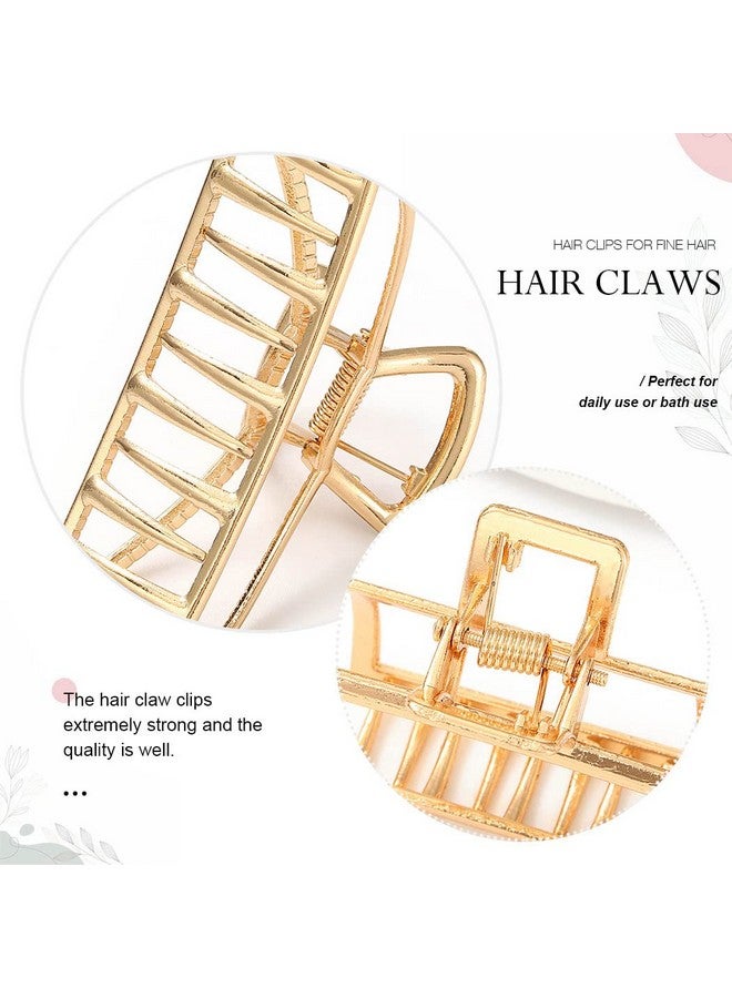 بريني مجموعة مشابك الشعر المعدنية من بريني - مشبك شعر ذهبي متوسط الحجم غير قابل للانزلاق للنساء والفتيات (عبوة من 3 قطع) - Image 3