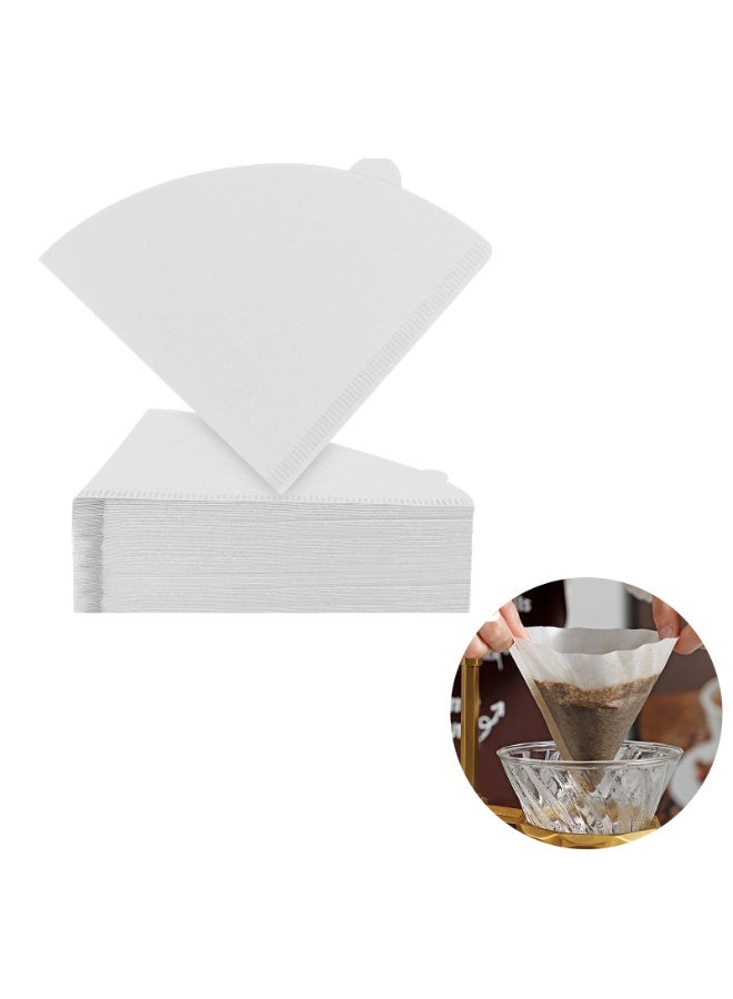 100PCS Coffee Filters Size 02 White Cone Filters V02 Disposable Coffee Filters For Pour Over Droppers and Drip Coffee Maker - Image 1