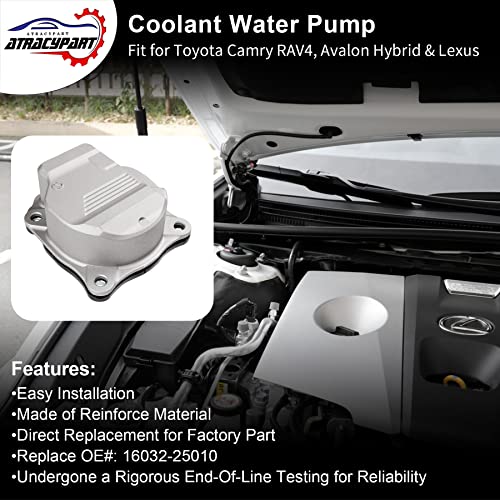 ATRACYPART Coolant Water Pump | Replacement for 2018-2022 Toyota Camry RAV4, Lexus es300h & Avalon Hybrid 2.5L Engine Gasoline | Replaces# 16032-25010 - Image 2