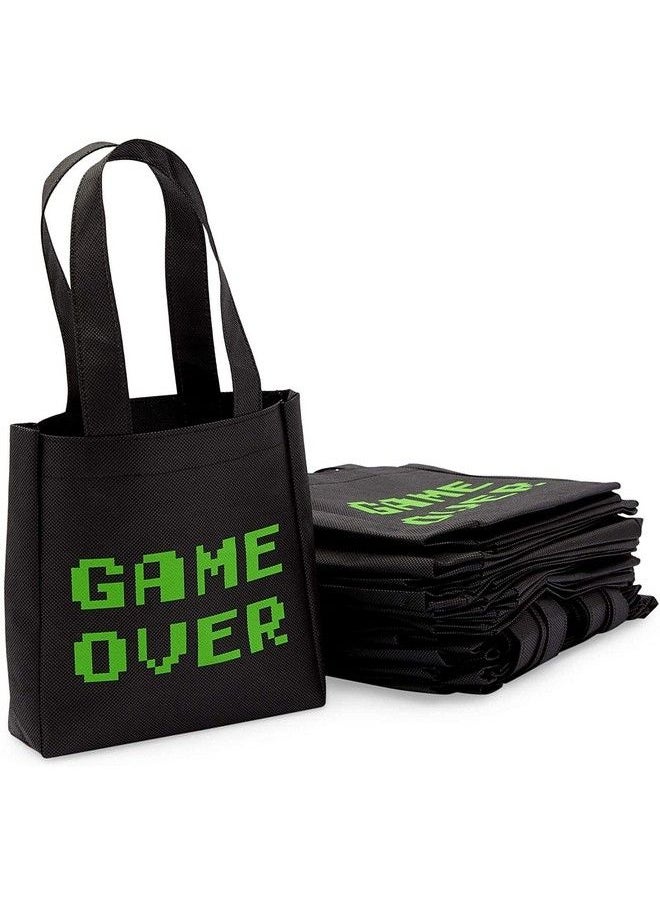 Blue Panda - Video Game Birthday Party Favor Bags Small Black Totes (24 Pack) - Image 1