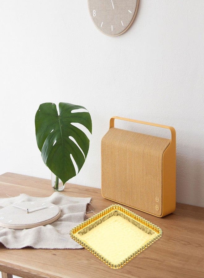 Amosfun Vintage Metal Serving Tray 7.08 Inch Multi-Functional Food Tray for Dried Fruit Candy Dessert Snack Serving at Parties Weddings Home - Image 5