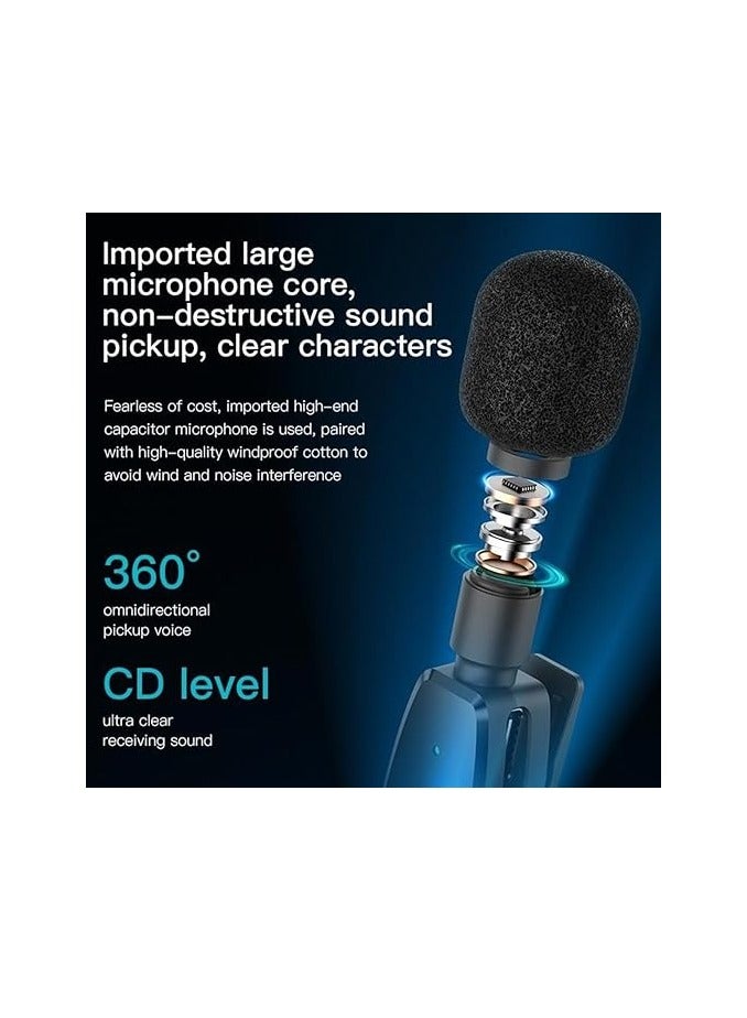 Yesido Dual Wireless Microphone, Type-C Connector, Yesido KR13 Black - Image 4